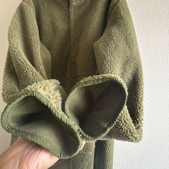 Nike Men’s Sherpa Fleece Pullover Jacket 2XL Green Loose Fit Yoga - Picture 8 of 10